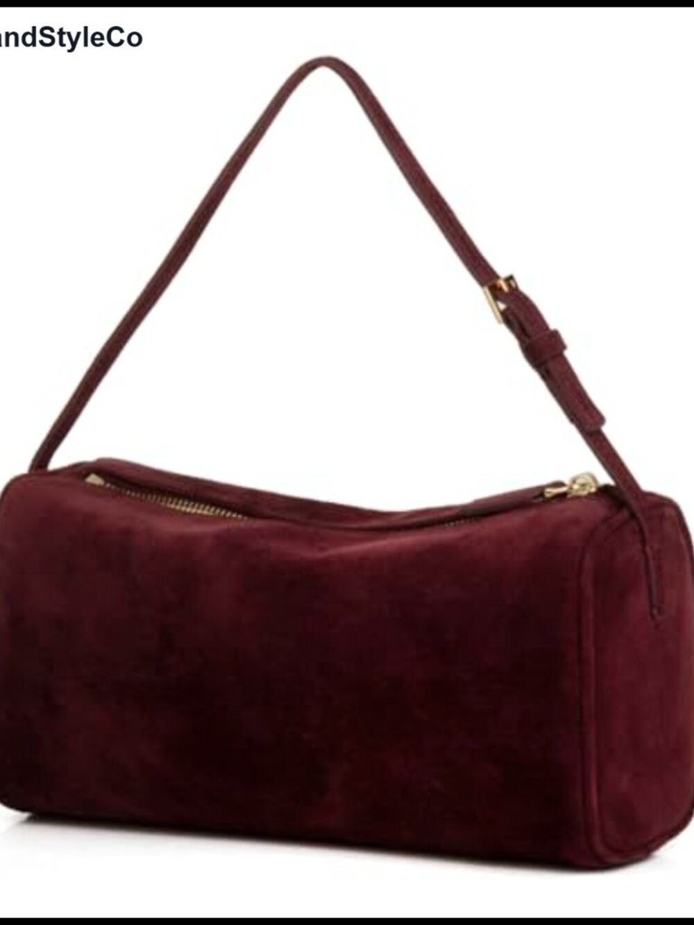 Suede Leather Crossbody Hobo Bag Handmade Stitching